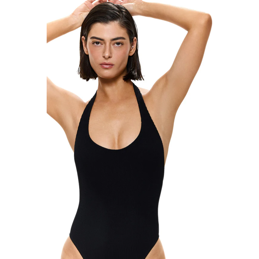 Black Halter One Piece