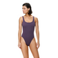 Aubergine Round Neck One Piece