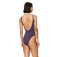 Aubergine Round Neck One Piece