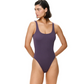 Aubergine Round Neck One Piece