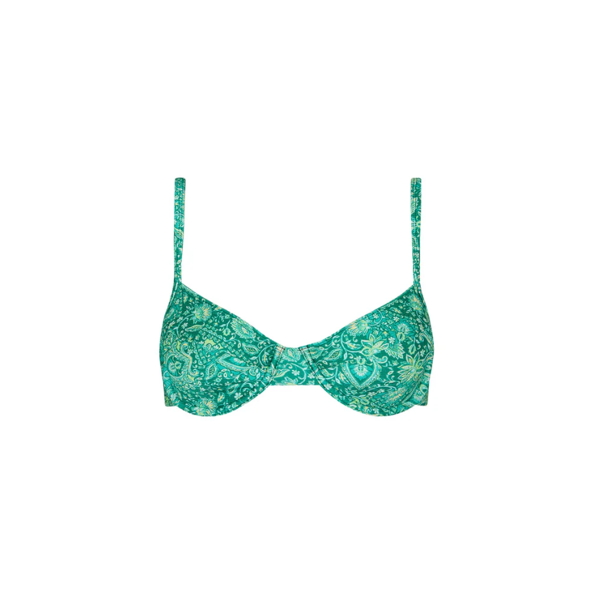 Emerald Aura Ditzy Underwire Top-Kulani Kinis-1000 Palms