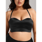 Black Smooth Satin Strapless Bustier-1000 Palms Boutique-1000 Palms