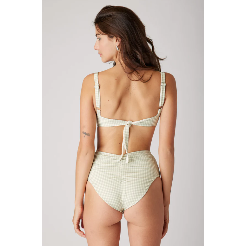 The Riviera Top Soft Olive Gingham-Londre-1000 Palms