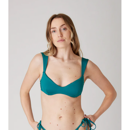 The Sweetheart Underwire Top Tidal Teal-Londre-1000 Palms