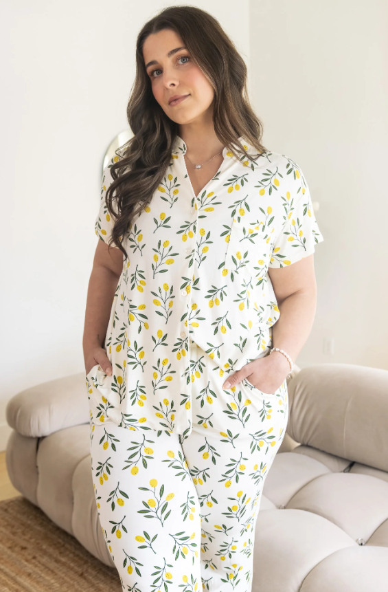 Olive Ladies Cropped Pant Set