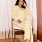 Lemon Stripe Ladies Collared set