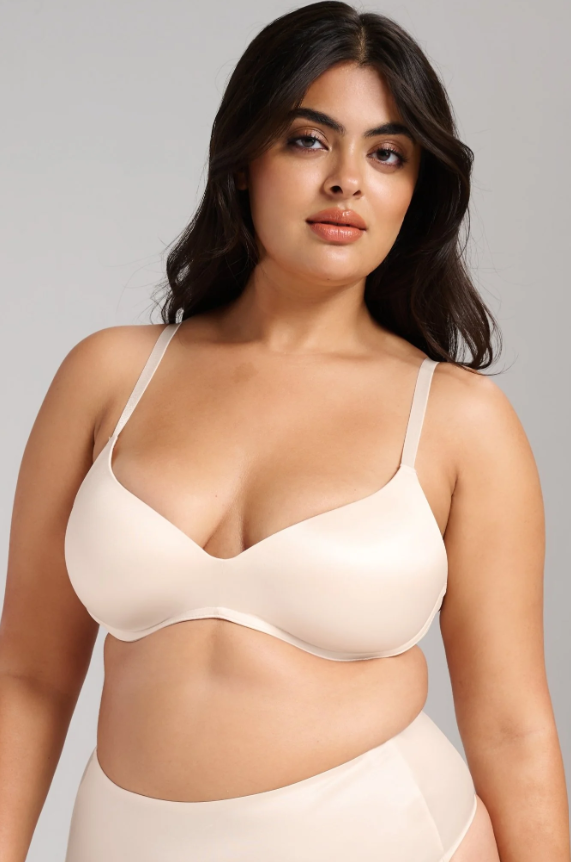 Champagne Smooth Satin Luxe Lift Bra