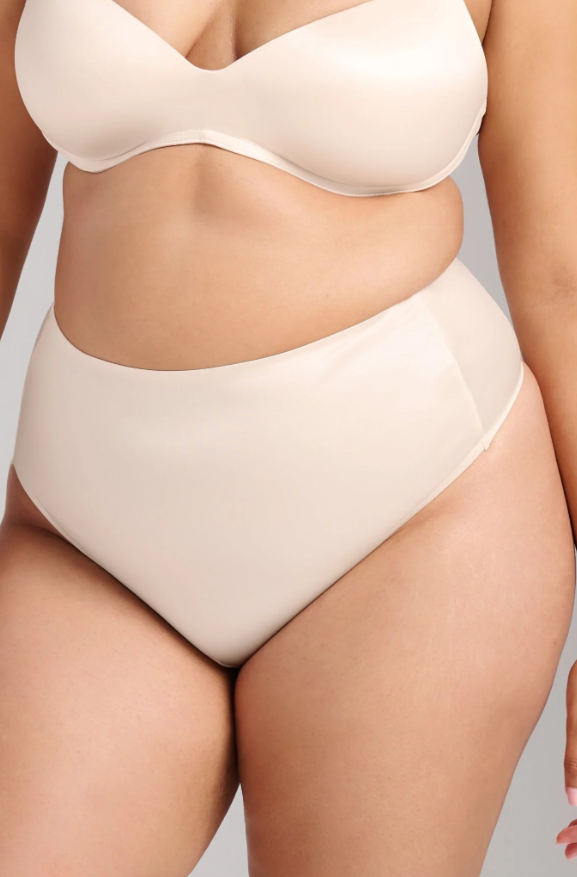 Champagne Smooth Satin Thong