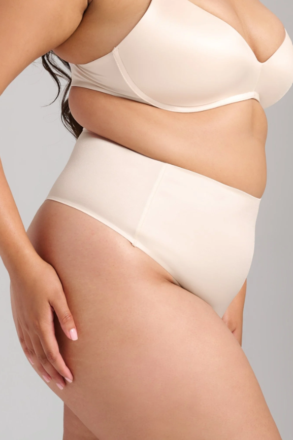 Champagne Smooth Satin Thong