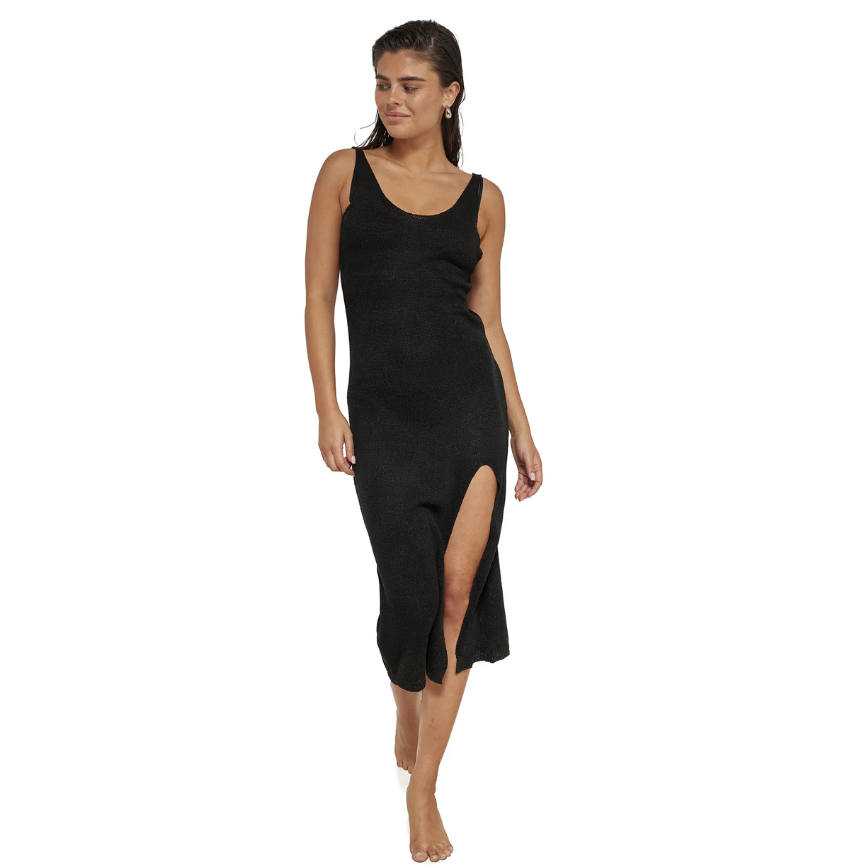 Naama Crochet Dress Cover-Up Black-Beach Life-1000 Palms