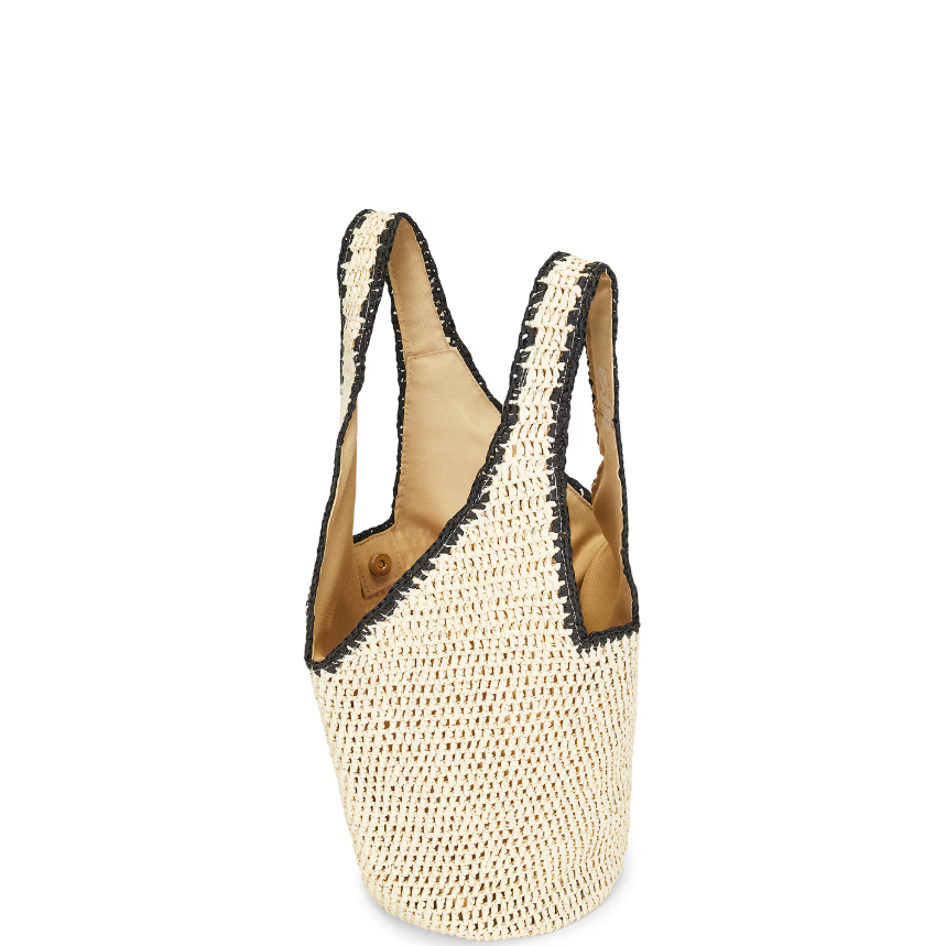 Kayla Natural and Black Tote-Nikki Beach-1000 Palms