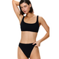 Black High Waist & Leg Bottom-Gottex-1000 Palms
