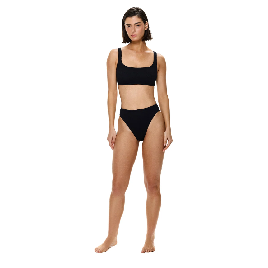 Black Sqaure Neck Top-Gottex-1000 Palms