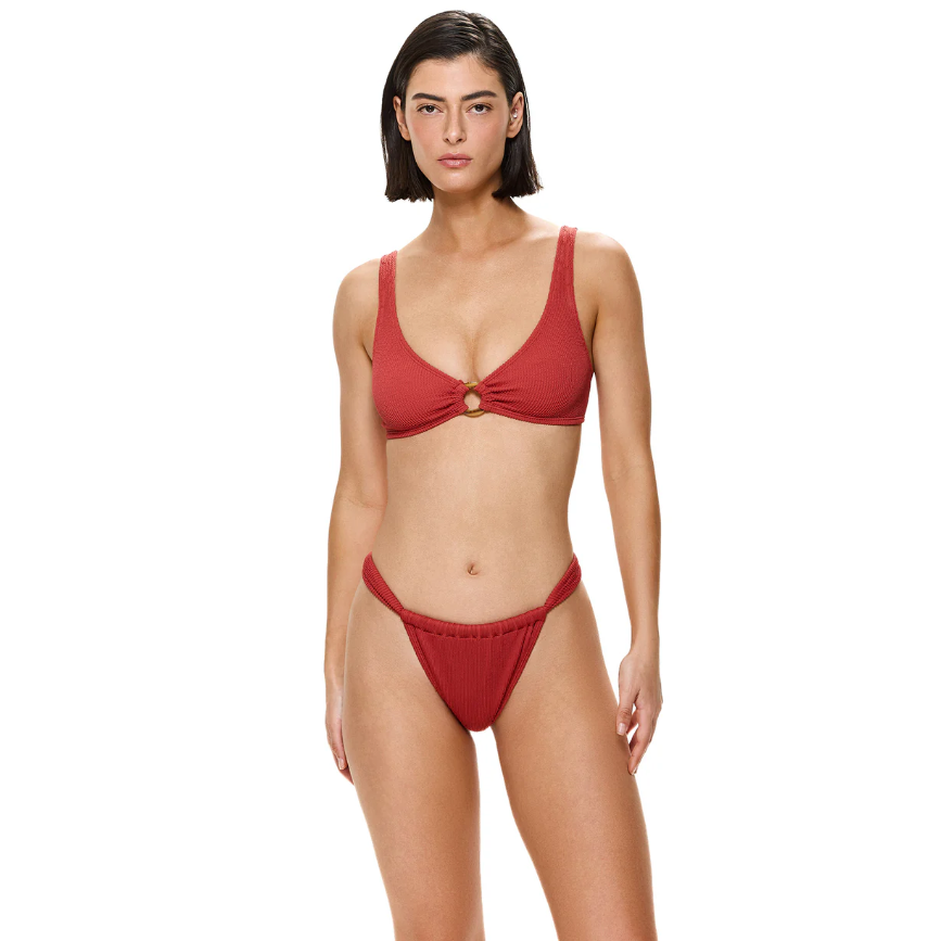 Paprika V neck Ring Top-Gottex-1000 Palms