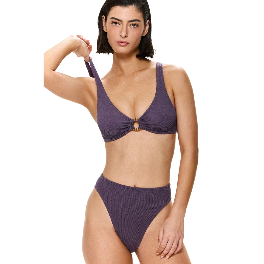 Aubergine High Waist & Leg Bottom-Gottex-1000 Palms