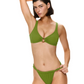 Olive V Neck Ring Top-Gottex-1000 Palms