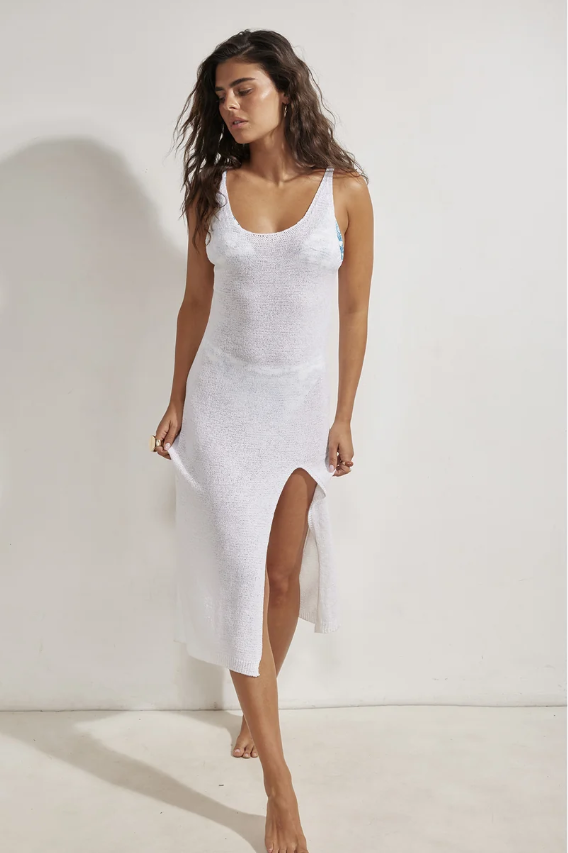 Naama Crochet Dress  Cover-Up White