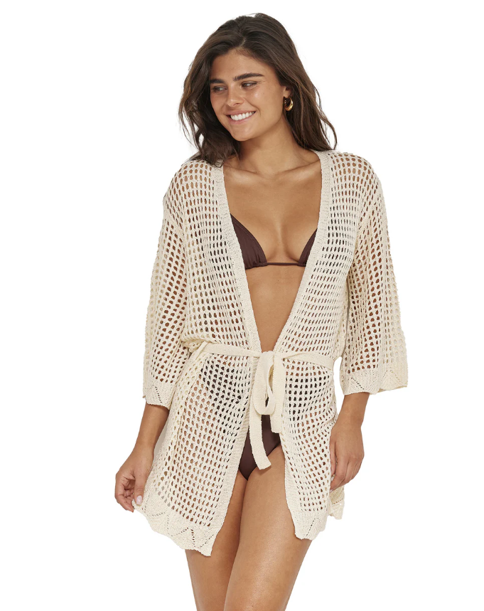Maribelle Crochet Robe Cover- Up Cream