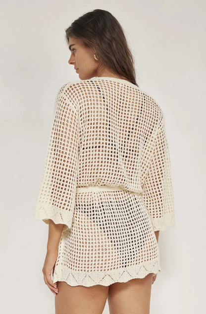 Maribelle Crochet Robe Cover- Up Cream