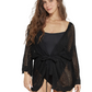 Maribelle Crochet Robe Cover- Up Black