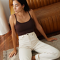 Soft Rib Nursing Tank Cocoa-Embrace-1000 Palms