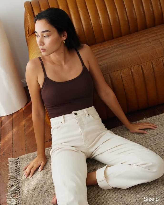 Soft Rib Nursing Tank Cocoa-Embrace-1000 Palms