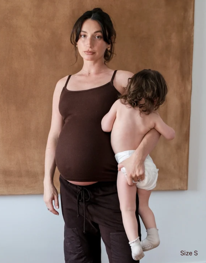 Soft Rib Nursing Tank Cocoa-Embrace-1000 Palms