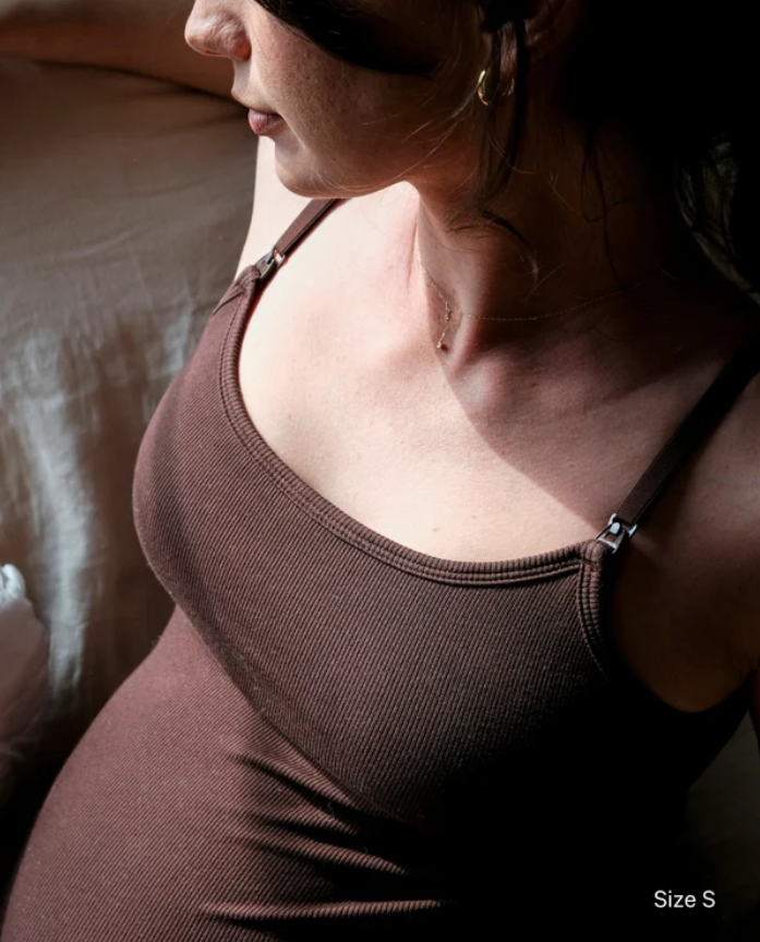 Soft Rib Nursing Tank Cocoa-Embrace-1000 Palms