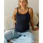 Soft Rib Nursing Tank Navy-Embrace-1000 Palms