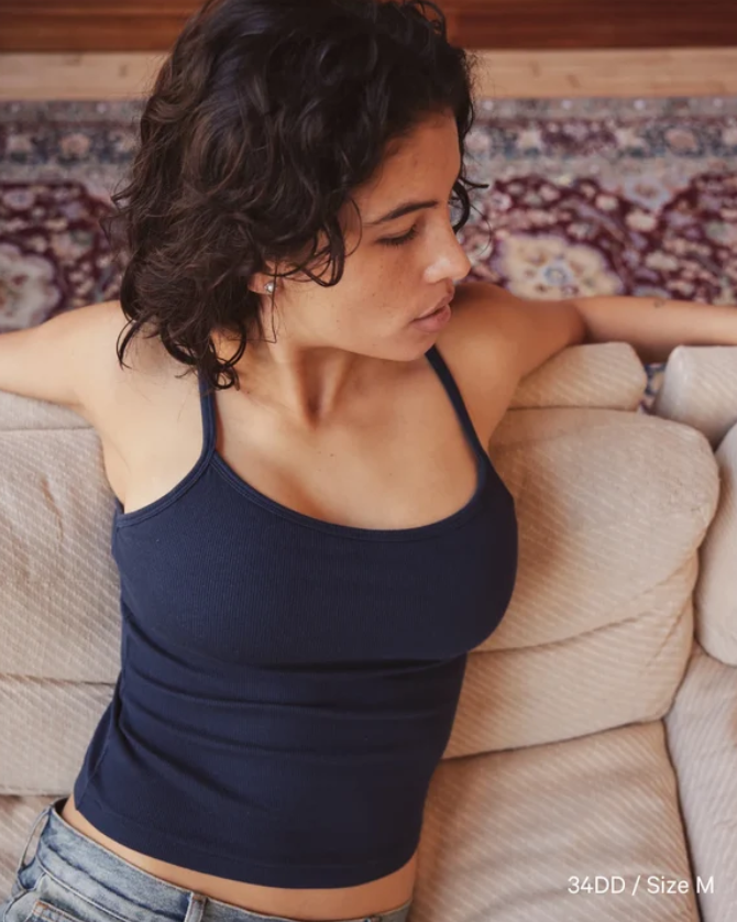 Ribbed Bra Top Navy