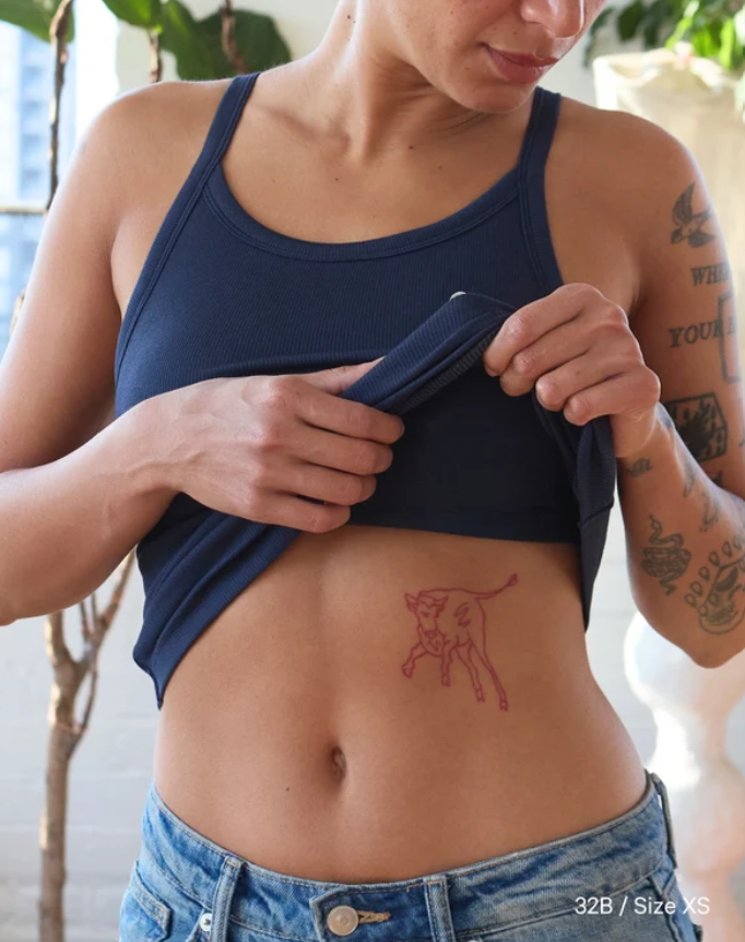 High Neck Bra Top Navy