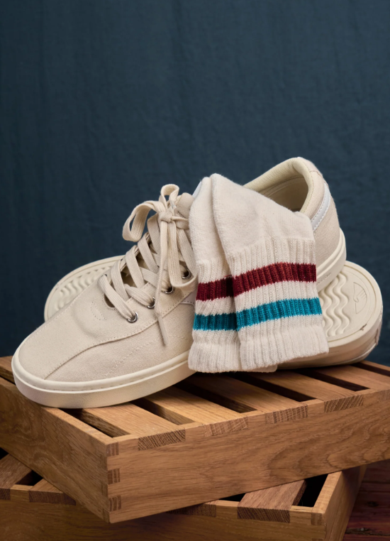 The Retro Stripe Quarter Crew
