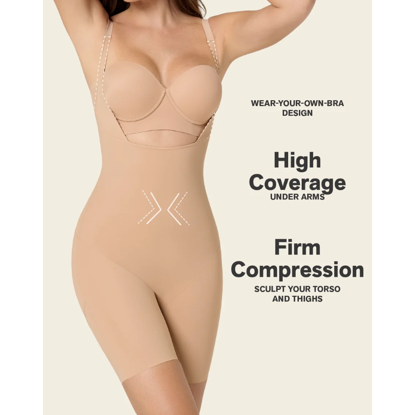 Step-in Body Shaper with Butt-Lifting Short Bottom