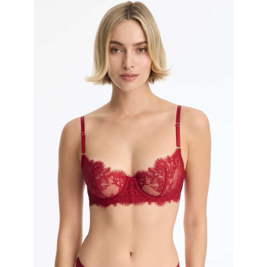 Entice Balconette Bra Scarlet-Skarlett Blue-1000 Palms