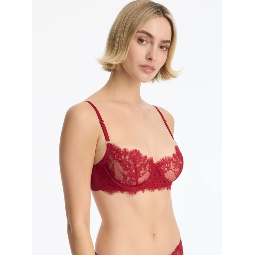 Entice Balconette Bra Scarlet-Skarlett Blue-1000 Palms