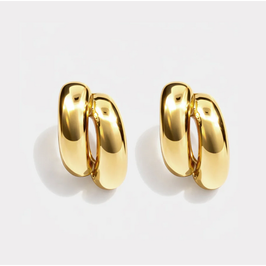 Golden Claw Earrings-Bizou-1000 Palms