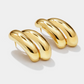 Golden Claw Earrings-Bizou-1000 Palms