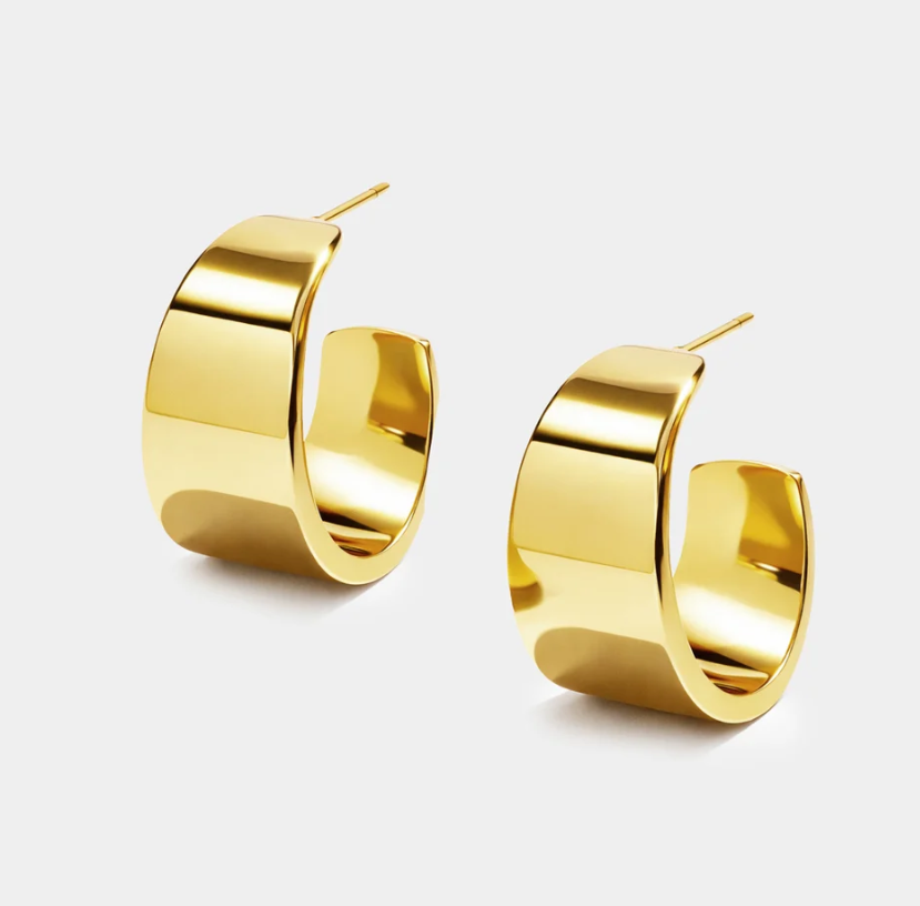 Large Gold Hoops-Bizou-1000 Palms