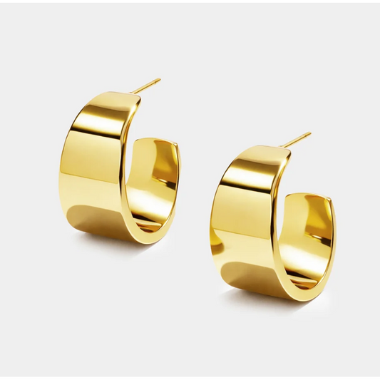 Large Gold Hoops-Bizou-1000 Palms