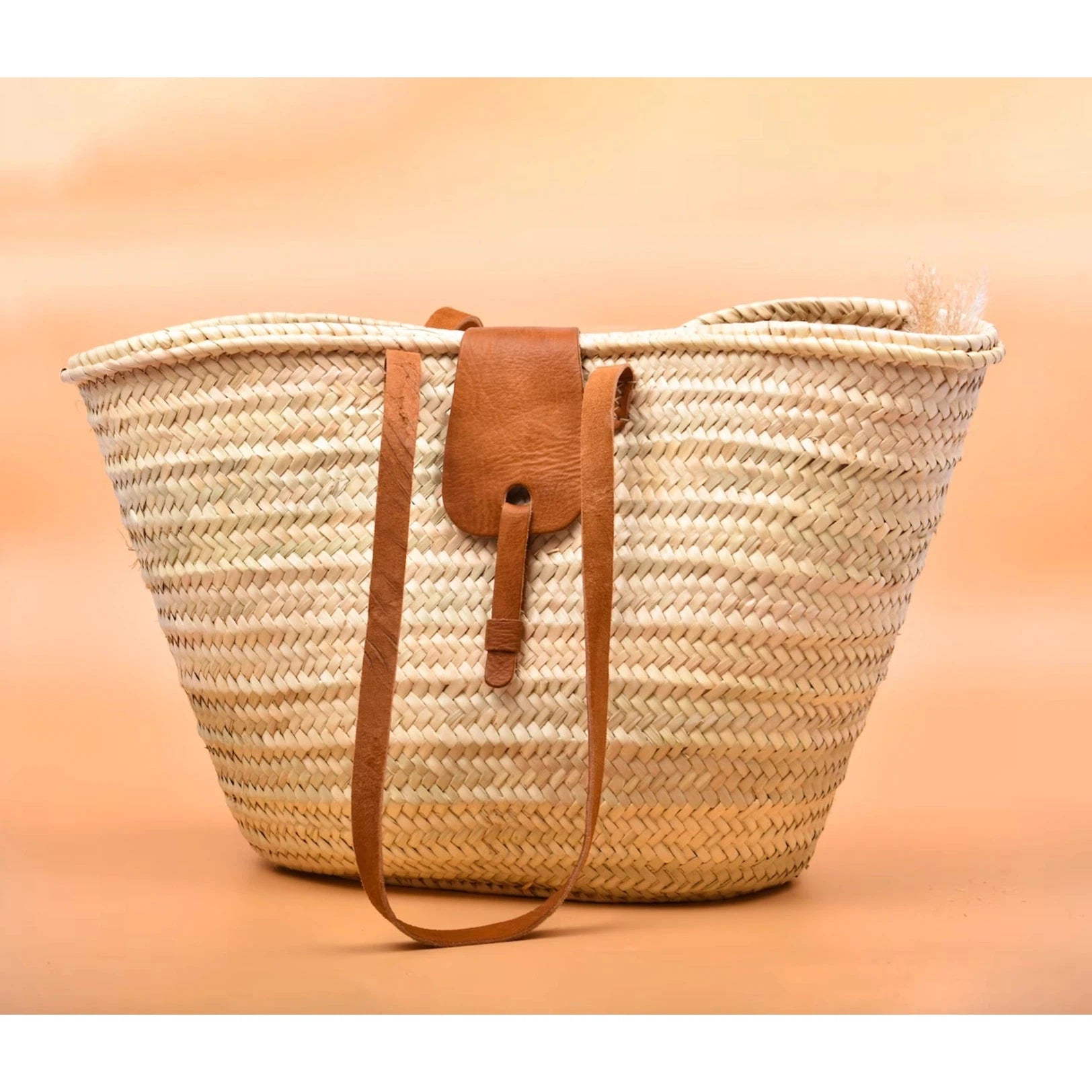 French Basket, Closure Strap-Pro Handmade-1000 Palms
