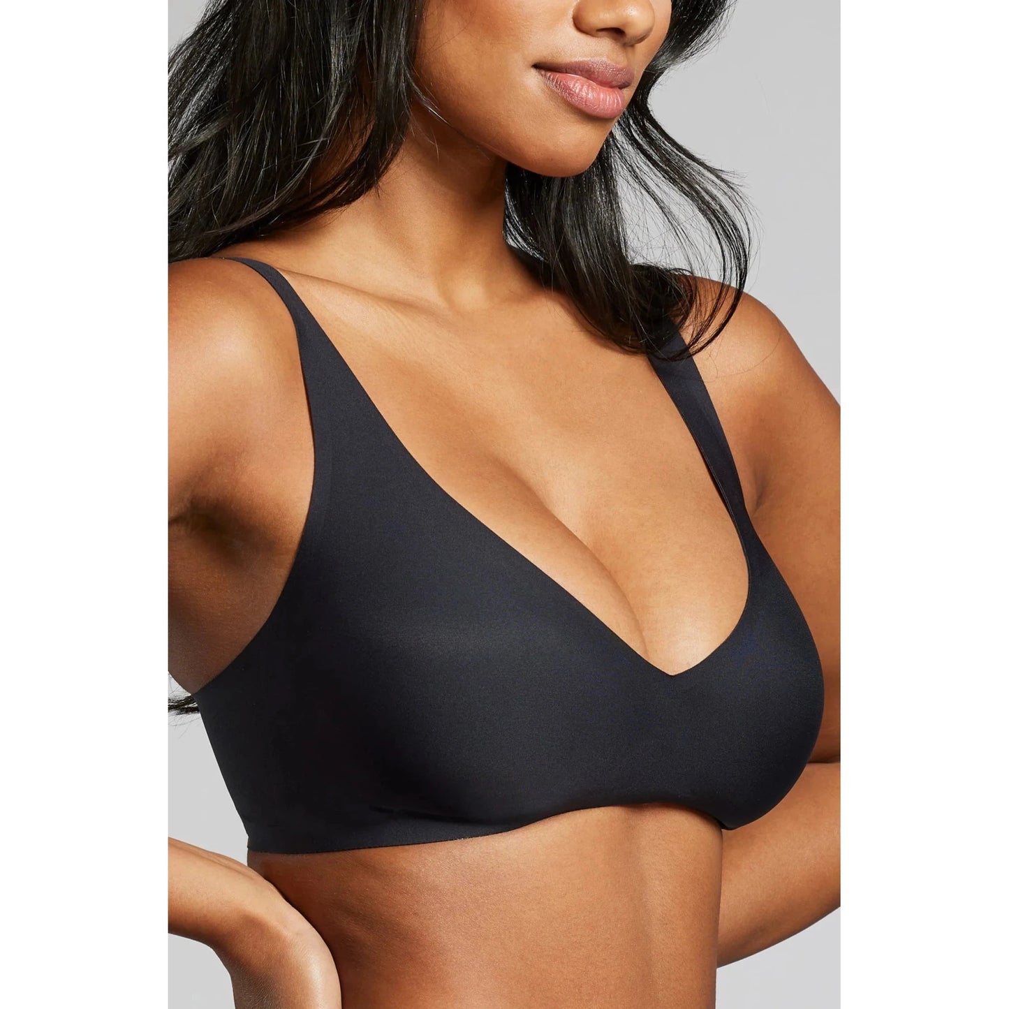 No Show Plunge Bra-Siella-1000 Palms