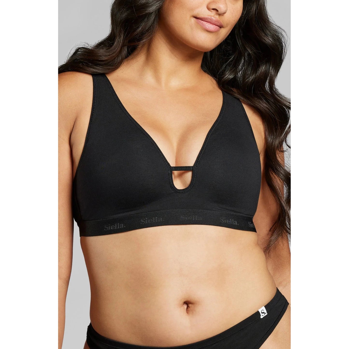 Organic Cotton Plunge Foam Bra-Siella-1000 Palms