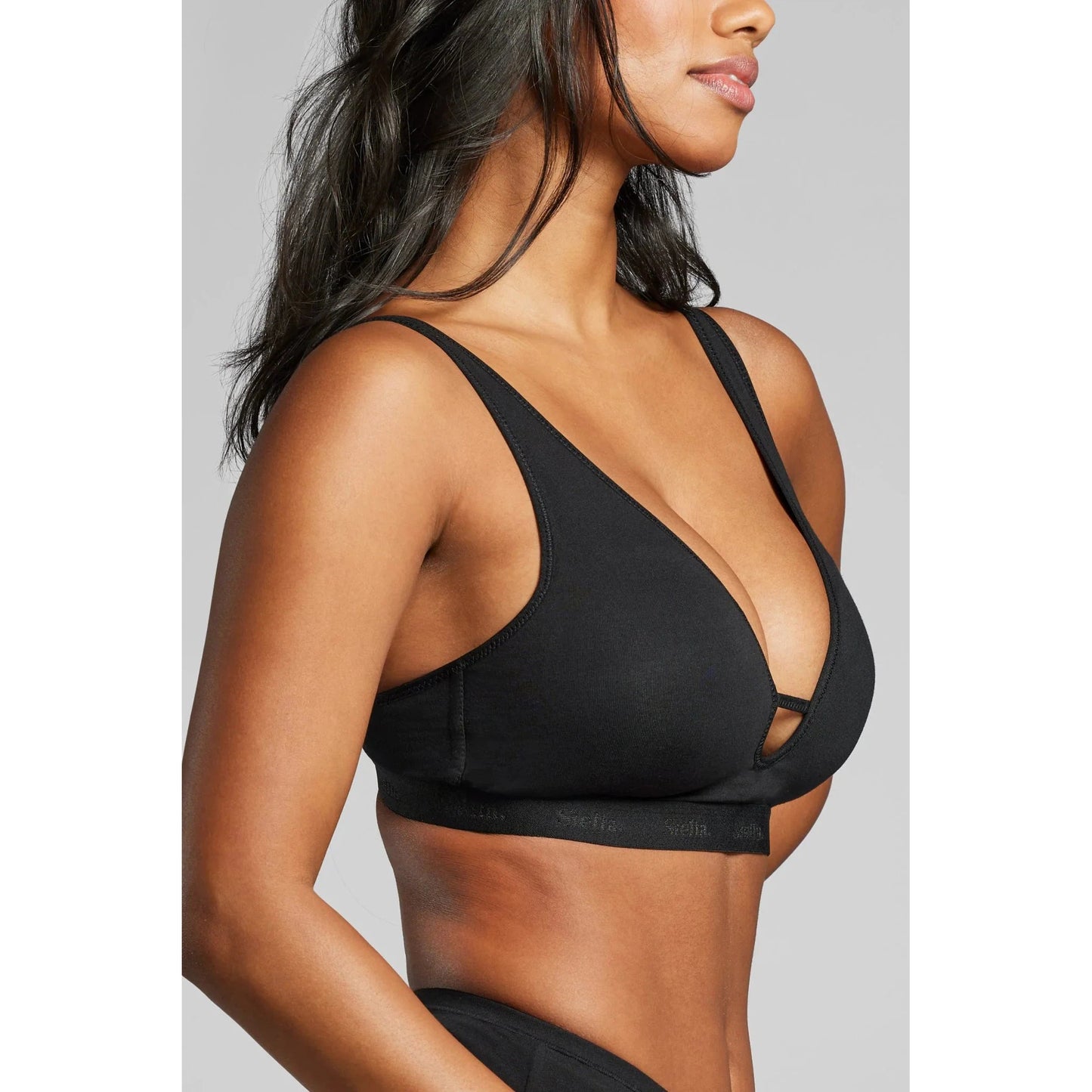 Organic Cotton Plunge Foam Bra-Siella-1000 Palms