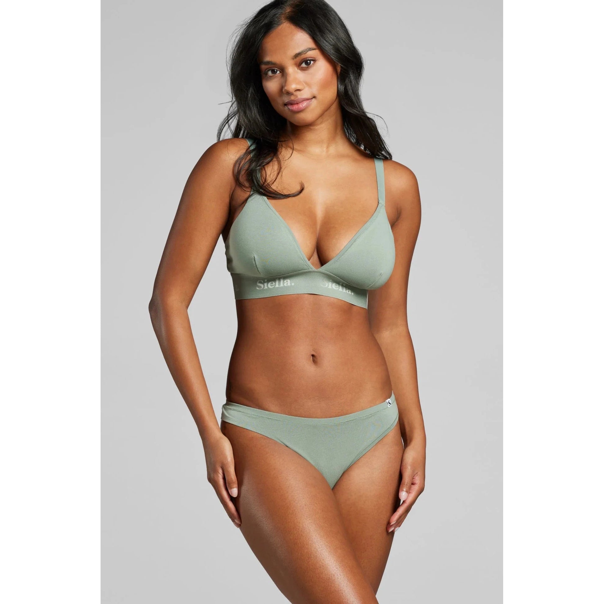 Organic Cotton Triangle Padded Bra-Siella-1000 Palms