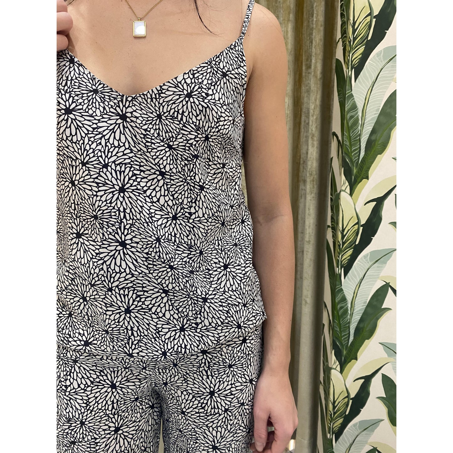 PJ Print Camisole Set-Koy-1000 Palms