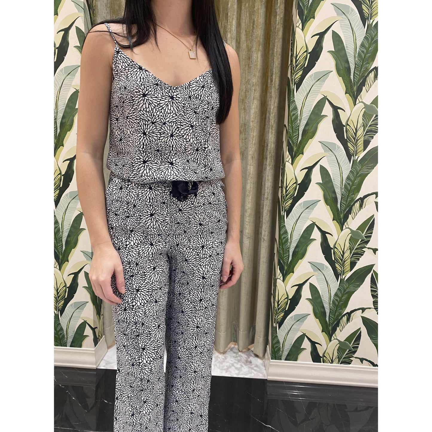 PJ Print Camisole Set-Koy-1000 Palms