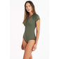Essential Short Sleeved One Piece-Sealevel-1000 Palms